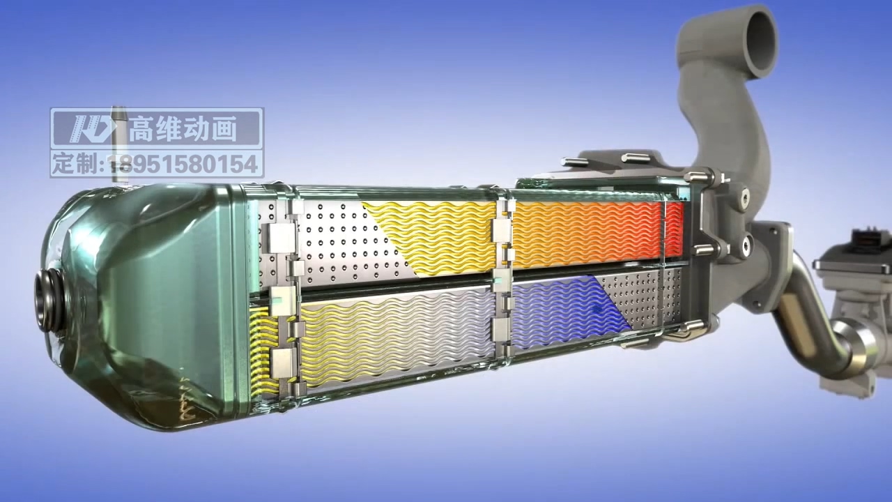 工业设备锡柴备用发电机组3d动画制作